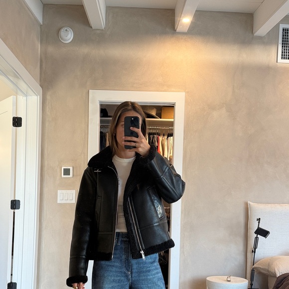 MICHAEL Michael Kors Jackets & Blazers - Michael Kors Leather Shearling Jacket